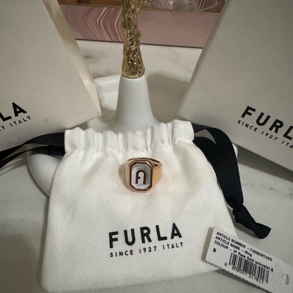Furla Octagonal Ring Rose Gold